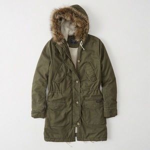 Abercrombie and Fitch Winter Coat Army Green
